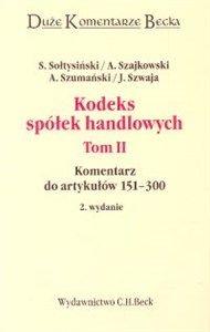 Kodeks spółek handlowych t.2 2. Wydanie Polish bookstore