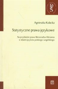 Statystyczne prawa językowe Na przykładzie prawa Menzeratha-Altmanna w składni języków polskiego i angielskiego bookstore