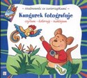 Malowanki ze zwierzątkami Kangurek fotografuje czytam koloruję naklejam Polish bookstore