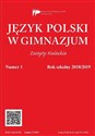 Język polski w gimnazjum nr 1 2018/2019  