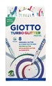 Pisaki Turbo Glitter pastel 8 kolorów GIOTTO - 