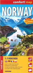 Norwegia (Norway); laminowana mapa samochodowa 1:1 000 000 - Polish Bookstore USA