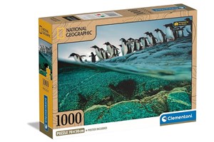 Puzzle 1000 compact National Geographic Pingwiny 39730  