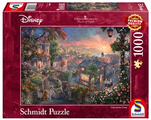 Puzzle 1000 PQ Zakochany kundel Disney T. Kinkade 108128 books in polish