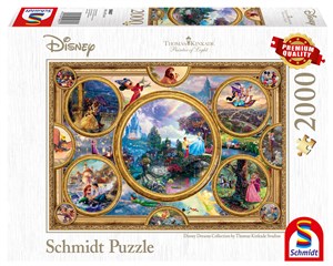 Puzzle 2000 PQ Bohaterowie bajek Disney T.Kinkade 108139 Polish bookstore