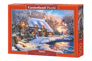 Puzzle 500 Winter Cottage chicago polish bookstore