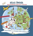 Atlas świata Megakolorowanka edukacyjna z naklejkami Polish bookstore