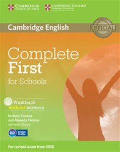 Complete First for Schools Workbook without Answers + CD Bookshop