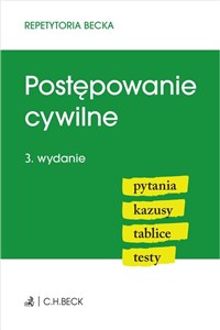 Postępowanie cywilne Pytania Kazusy Tablice Testy Bookshop