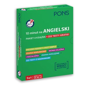 10 minut na angielski Pakiet 4 książek + 222 testy gratis in polish