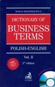 Dictionary of Business Terms Polish English Tom 2 + CD buy polish books in Usa