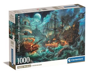 Puzzle 1000 compact compact pirates battle books in polish