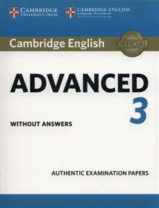 Cambridge English Advanced 3 Authentic examination papers pl online bookstore