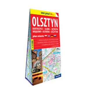 Olsztyn, Bartoszyce, Iława, Kętrzyn, Mrągowo, Ostróda, Szczytno papierowy plan miasta 1:15 000 Polish Books Canada