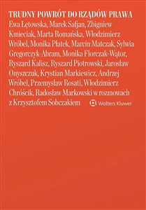 Trudny powrót do rządów prawa Polish bookstore