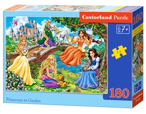 Puzzle Princesses in Garden 180 books in polish