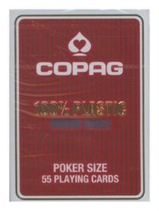 Karty do gry Copag 100% Plastic Poker size Jumbo Index czerwone books in polish