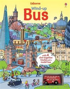 Wind-up bus book with slot-together tracks polish usa