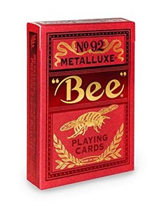 Karty Bee Metalluxe czerwone BICYCLE  polish books in canada