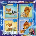 Puzzle Progressive 4 Disney Bambi dwudtronne puzzle + flamastry bookstore