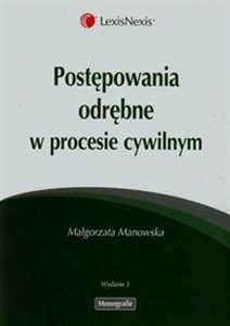 Postępowania odrębne w procesie cywilnym Polish bookstore