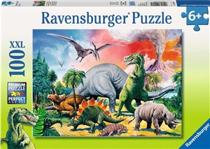 Puzzle XXL Pośród dinozaurów 100 books in polish
