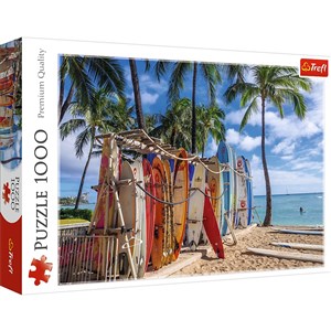 Puzzle Plaża Waikiki, Hawaje 1000 Polish Books Canada