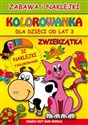 Zwierzątka Zabawa i naklejki. Kolorowanka dla dzieci od lat 3 Bookshop