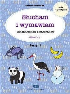 Słucham i wymawiam Dla maluchów i starszaków Zeszyt 1 Głoski b, p chicago polish bookstore