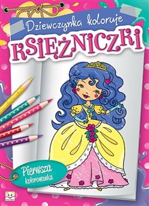 Dziewczynka koloruje księżniczki Polish Books Canada