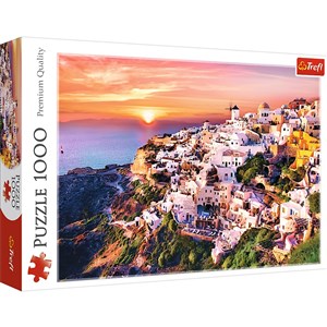 Puzzle 1000 Zachód słońca nad Santorini bookstore
