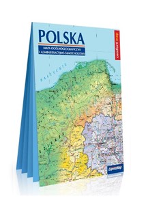 Polska Mapa ogólnogeograficzna i administracyjno-samochodowa laminowana mapa XXL 1:1 000 000 Polish Books Canada