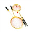 Badminton drewniany z lotką  