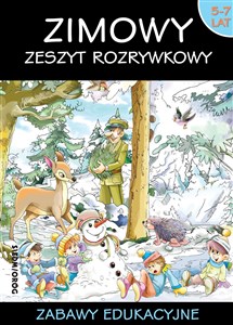 Zimowy zeszyt rozrywkowy Zabawy edukacyjne wiek 5-7 lat chicago polish bookstore