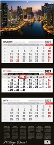 Kalendarz 2024 trójdzielny City Dubai KT-2 v.53  