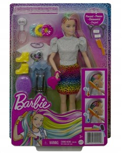 Barbie. Kolorowa fryzura panterka  
