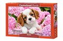 Puzzle Pup in Pink Flowers 500 - 